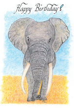 Load image into Gallery viewer, Elephant Birthday Card
