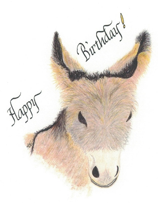 Burro Birthday Card